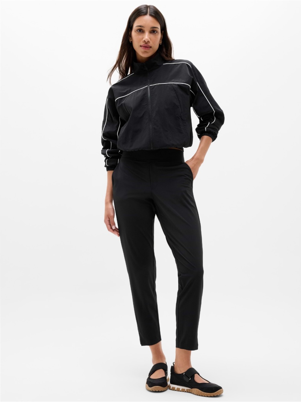 Athleta Brooklyn Midrise Black Cropped Ankle Pants - Picture 8 of 12